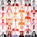 Portraits of Multiethnic Mixed Occupations People Concept Royalty Free Stock Photo