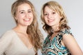 Portraits of two beautiful girls Royalty Free Stock Photo