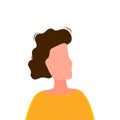 Portraits of women and men in a simple style isolated on a white background. Cute flat style. Vector illustration