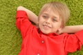 Portrat of blonde little boy Royalty Free Stock Photo