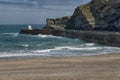 Portreath Pier at Portreath, Cornwall UK