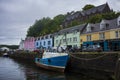 Lunch near a fishing boat in Portree, Scotland Royalty Free Stock Photo