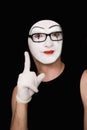 Portret of the mime Royalty Free Stock Photo