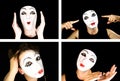 Portret of the mime Royalty Free Stock Photo