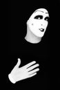 Portret of the mime Royalty Free Stock Photo