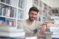 Portret od student in school library