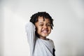 Portriait of young cheerful black boy Royalty Free Stock Photo