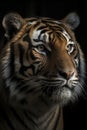 Tiger head portrait, created with generative AI