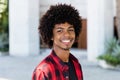 Portrit of an african american hipster man with afro hairstyle