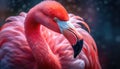 portrite Pink flamingo blure background