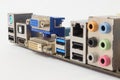 Ports on the computer port. Royalty Free Stock Photo