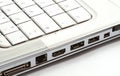 Ports on side of laptop Royalty Free Stock Photo