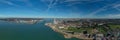 Portsmouth City and Harbour aerial pano