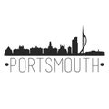 Portsmouth England. City Skyline. Silhouette City. Design Vector. Famous Monuments.