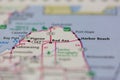 05-14-2021 Portsmouth, Hampshire, UK, Bad Axe Michigan USA shown on a Geography map or road map Royalty Free Stock Photo