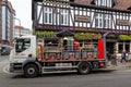 09/29/2020 Portsmouth, Hampshire, UK A BOC gas cylinder delivery van, delivering gas bottles to a pub