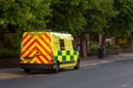 08/09/2020 Portsmouth, Hampshire, UK A British emergency ambulance parked on the side of the road