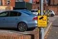 09/29/2020 Portsmouth, Hampshire, UK A CCTV in operation sign on a lamppost outside a car park