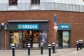 The exterior of a greggs bakery store