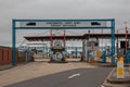 The freight or lorry entrance at Portsmouth international ferry port