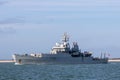 02/19/2019 Portsmouth, Hampshire, UK HMS Enterprise leaving Portsmouth Harbour