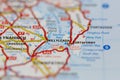 04-03-2022 Portsmouth, Hampshire, UK, Killyleagh Northern Ireland shown on a road map or Geography map