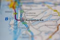 03-16-2021 Portsmouth, Hampshire, UK Kungsbacka Shown on a geography map or road map Royalty Free Stock Photo