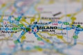 02-26-2021 Portsmouth, Hampshire UK Milan or Milano shown on a Road map or a geography map