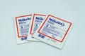 04/23/2020 Portsmouth, Hampshire, UK Niquitin Nicotine patches isolated on a white background