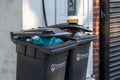 08/02/2020 Portsmouth, Hampshire, UK overflowing wheelie bins outside a house