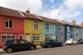 09/29/2020 Portsmouth, Hampshire, UK A row of colourful terraced housed, Southsea, Portsmouth