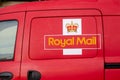 09/29/2020 Portsmouth, Hampshire, UK The side of a Royal Mail delivery van showing the logo