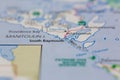 08-18-2021 Portsmouth, Hampshire, UK, South Baymouth Ontario Canada shown on a road map or Geography map