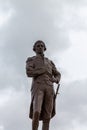 10/20/2020 Portsmouth, Hampshire, UK A statue of Admiral lord Horatio Nelson in Portsmouth, Hampshire, UK