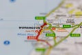 03-22-2021 Portsmouth, Hampshire, UK Workington Shown on a Geography map or road map Royalty Free Stock Photo