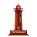 portsmouth harbor light. Vector illustration decorative background design Royalty Free Stock Photo