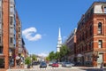 Portsmouth historic city center, New Hampshire, USA Royalty Free Stock Photo