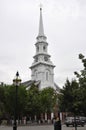 Portsmouth, 30th June: North Church from Downtown of Portsmouth in New Hampshire of USA Royalty Free Stock Photo