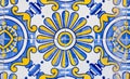 Portugal azulejos tiles closeup Royalty Free Stock Photo