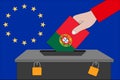 Portugal ballot box for the European elections