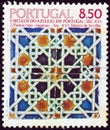 PORTUGAL - CIRCA 1981: A stamp printed in Portugal shows Arms of Jaime, Duke of Braganca Seville, 1510, circa 1981. Royalty Free Stock Photo