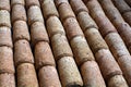 Portugal cork wine. Corky background. Texture. Geometry. Oak. Material. Warm. Brown yellow black. Shadows. Holiday winedays sweet Royalty Free Stock Photo