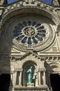 Rose window of Santa Luzia church Viana do Castelo Royalty Free Stock Photo