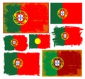 Portugal flag collection vector