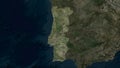 Portugal highlighted. High-res satellite
