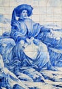 Portugal, historical Azulejo ceramic tiles Royalty Free Stock Photo