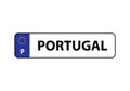 Portugal license plate car motor vehicle