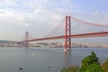 Portugal, Lisbon: 25 abril Bridge Royalty Free Stock Photo