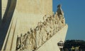 Portugal, Lisbon, 202 Av. BrasiÂ­lia, Monument of the Discoveries (Padrao dos Descobrimentos), fragment of the monument Royalty Free Stock Photo