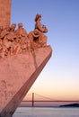 Portugal, Lisbon, Belem - Monument to the Portuguese voyages of Discovery at dusk.
